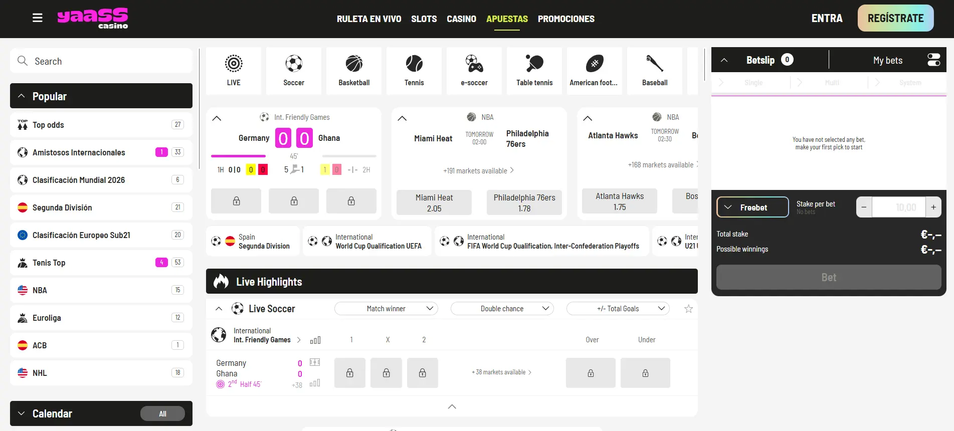 Yaass apuestas online casino – plataforma de apuestas deportivas